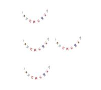 PRETYZOOM 4 Pièces Banderole Suspendue Style avec Motif Chat Fanions Décoratifs pour Restaurant Bar Izakaya Guirlande de Drapeaux Thème Oriental Décoration Fête