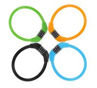 PRETYZOOM 4 Pièces Chaîne Antivol de Vélo à Code, Antivol de Vélo Simple, Câble en Acier, Verrouillage et Déverrouillage, Multifonction, pour Casque et Bagage de Voyage, Cycliste, Voyage