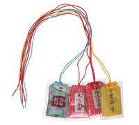 PRETYZOOM 4 Pièces de bénédiction de Fortune de Bonne Chance Feng Shui Colliers amulette du sanctuaire amulette de Style Porte- Pendentif Sachet Chiffon
