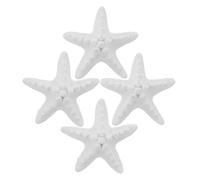PRETYZOOM 4 Pièces Diffuseur D'arômes en Plâtre Forme Étoile de Mer Blanc pour Voiture et Bureau, Matériau Sûr Diffusion Continue de Parfum Naturel