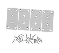 PRETYZOOM 4 pièces Équerre Assemblage Acier Inoxydable Support Angle Plat Robuste pour Meubles Fixation Solide pour Tables Lits Armoires et Étagères