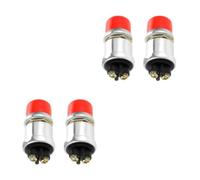 PRETYZOOM 4 Pièces Interrupteur de Démarrage Automobile Lourd 12v 24v 50a | Bouton Poussoir Momentané, Boîtier Métallique, Contacts Argentés Épais, pour Camions et Bateaux