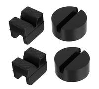 PRETYZOOM 4 pièces Jack Pad Protecteur Caoutchouc avec Rainures Adaptateur Bloc de Protection pour et Support Antidérapant et Compatible pour Réparations Auto et Garage à