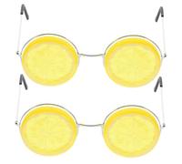 PRETYZOOM 4 Pièces lunettes de soirée cosplay lunettes soiree lunette fun lunette fete mini ornements de citron de soleil de fête de nouveauté verres verts citrons verres au citron