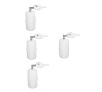 PRETYZOOM 4 Pièces Micro-vanne à Flotteur Valve De Eau Automatique Vanne à Flotteur D'eau De Chien Soupape à Pour Abreuvoir De Vache Acier Inoxydable Blanche