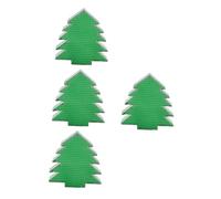 PRETYZOOM 4 Pièces Ornements d'arbre de Noël Arbre de Table DÉCORS DE Formes DE FOLUS Décoration de Noël Plate-Table à Plateau à Plusieurs Niveaux Mousse Vert