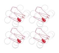 PRETYZOOM 4 Pièces Présentoir à Boissons en Plastique Blanc avec 12 Emplacements, Support Réglable pour Gobelets à Nouilles et Bubble Tea, Organisateur Facile à Nettoyer pour Comptoir de