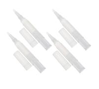 PRETYZOOM 4 Pièces Stylo Vide Rotatif 4ml en Abs Embout Brosse pour | Blanc, Application Uniforme et Remplissage Propre, Adapté à L’huile Nutritive des Ongles Gloss