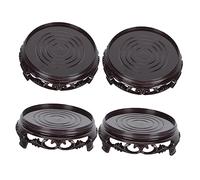 PRETYZOOM 4 Pièces support de tabouret de plante détenteurs de bonsaï tabourets vintage porte-plante s d'intérieur Antique base porte-vase tapis d'aquarium en pot Plastique