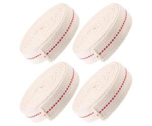 PRETYZOOM 4 Rouleaux Mèche de Remplacement Prévient la Combustion et Assure Une Flamme Stable en Coton Plat T Beige, Surface Lisse sans Bavures pour Lampe à Pétrole Lecture