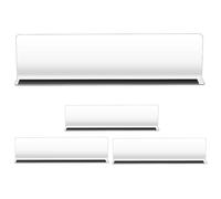 PRETYZOOM 4 Séparateurs D’Étagères Magnétiques en PVC Transparent L 20 CM X H 6 CM Organiseurs pour Magasin Placards et Rayonnages Lot de 4 Pièces pour Rangement Pratique