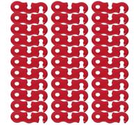 PRETYZOOM 40 Pièces Tendeur de Corde S en Alliage D’Aluminium Rouge | Design à Trois Ouvertures, Aide à Résistance au Vent, pour Haubans, Bâches et Usage en Escalade