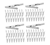 PRETYZOOM 400 Pièces Pince à tube universel mini pince crocodile électrique mini collier petit clip Argent