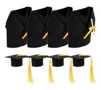 PRETYZOOM 4ensembles Bouchons de Bouteille pour Fin Études Décorations de Mini Chapeaux Housses de Bouteille Capsules de Bouchon