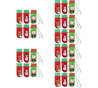 PRETYZOOM 5 Ensembles De Bouteille De Vin De Noël Autocollants De Noël Bouteille De Noël Couvre-Bouteilles De Noël De Vin De Noël De Stockage De Vin Chiffon 6 Pièces * 5