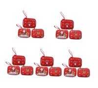 PRETYZOOM 5 Ensembles Porte-Monnaie en Fer De Dessin Animé Caisse De Rangement Caisson De Rangement À Main De Noël Pochette Porte-Monnaie Portefeuille Étui pour Casque 3 Pièces * 5