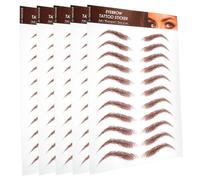 PRETYZOOM 5 feuilles Stickers Sourcils Marron Transfert Étanche Tatouage Faux Sourcils Facile à Appliquer pour Maquillage et Soins