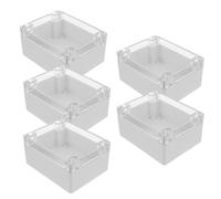 PRETYZOOM 5 Pièces Boîte Étanche Transparente pour Extérieur avec Couvercle Hermétique Boîte de Jonction Électrique et Résistante à Eau pour Installation Sécurisée