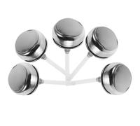 PRETYZOOM 5 Pièces Lot de 5 Bouchons à Pression Universels pour Flacons Distributeurs d'Alcool, Couvercles en Acier Inoxydable et Aluminium Antistatique, Doseurs Étanches pour Bouteilles