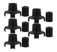 PRETYZOOM 5 Pièces Manchon de Base pour Chaise de Bureau Noir, Protection | Plastique, Compatibilité, pour Colonne Centrale et Vérin, N'altère ni Levage ni Rotation