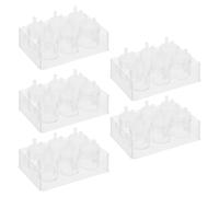PRETYZOOM 5 Pièces Plaque de Réaction Maintien Précision Expérimentale en Plastique avec Couvercle 6 Puits et Prévention de L'évaporation des Réactifs pour Laboratoire de Chimie