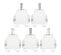 PRETYZOOM 5 pièces Roulettes pour Chaise de Bureau Roues Pivotantes Silencieuses PU Résistant Support Lourd Rotation Adaptées Parquet Carrelage et Moquette