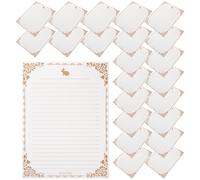 PRETYZOOM 50 feuilles Papier à Lettre Vintage Papier à Écrire Décoratif Motifs Rétro Style Ancien pour Correspondance et Calligraphie