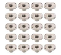 PRETYZOOM 50 Pièces Écrou de Soudage à Collerette en T M8, Acier au | Base à Languette Plate, Structure Forgée à Froid et Soudure par Projection, pour Charpentes Métalliques