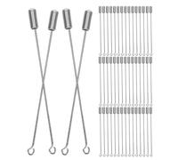 PRETYZOOM 50 Pièces Épingles de Sécurité Argentées Acier Inoxydable avec Capuchon Broches Longues pour Fixation Stable de Chapeaux Cravates Vestes et Écharpes Accessoires Polyvalents pour