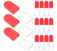 PRETYZOOM 50 Pièces Scellés de Sécurité Anti-effraction en Plastique et Fer Câble Métallique Rouge, Cadenas Robuste à Suspendre pour Logistique et Équipements