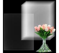 PRETYZOOM 50 Pochettes Transparentes pour Fleurs : Sachets pour Compositions Fraîches, Conçus pour Conserver L'humidité Et Mettre en Valeur Les Bouquets. Idéaux pour La Vente Détail Et Les