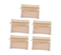 PRETYZOOM 5pièces Pochette Voyage Bijoux Mini Rangement Transparent Pour Bagues Boucles Oreilles Et Bracelets Organiseur Compact Pour Femme Avec Fenêtre Pvc Et Fermeture Éclair