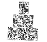 PRETYZOOM 6 feuilles Autocollants Lettres et Chiffres DIY Stickers Muraux Adhésifs Noirs Décorations Éducatives pour Boîte Aux Lettres Murs Meubles Planches Autocollantes Durables