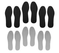 PRETYZOOM 6 Paires Semelles Intérieures Ultra Fines à Découper et Lavables | Lot Noir et Gris, Élastomère Léger Respirant, Usage Chaussures Habillées et Baskets sans Chaussettes
