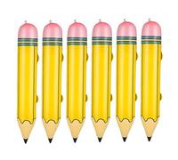 PRETYZOOM 6 Pièces Ballons Géants Forme de Crayon Gonflables pour Décoration de Anniversaire à Accessoires Colorés pour Étudiants Événements Festifs