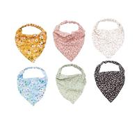 PRETYZOOM 6 pièces Bandeaux Élastiques à Motif Floral pour Femmes Accessoires Coiffure Légers et Confortables Bandeau Cheveux Mousseline Antifrisottis Lot de Serre-têtes Polyvalents pour