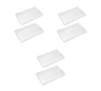 PRETYZOOM 6 Pièces Couvercle Étanche Type 86 pour Interrupteur Double, | Couvercle Transparent Ultra Fin, Joint Bord Serré, Accès Relevable, Blanc pour Intérieurs Humides