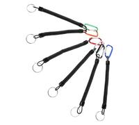 PRETYZOOM 6 pièces Lanière Rétractable Robuste avec Mousqueton et Cordon Élastique Sécurité Double pour Outils et Canne à Pêche Résistante à l’Eau Adaptée Kayak et Bateaux