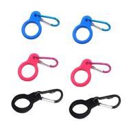 PRETYZOOM 6 pièces Lot de Boucles Mousquetons Silicone pour Bouteilles Eau Sport Porte-Gourde Portable Résistant pour Randonnée Voyage et Activités Extérieures Couleur Couleur Aléatoire