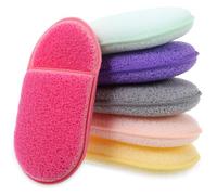 PRETYZOOM 6 pièces Lot de Éponges Faciales Lavables pour Nettoyage Doux Démaquillage Réutilisable Exfoliation et Contrôle Excès Sébum Adaptées à Différents Types de Peau Couleur Aléatoire