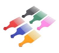 PRETYZOOM 6 pièces Peigne à Dents Longues Plastique Peigne Large Antistatique pour Cheveux Outil Coiffure et Confortable pour Hommes et Femmes
