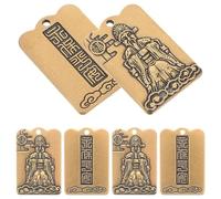 PRETYZOOM 6 Pièces Pendentifs Laiton Rétro Richesse Feng Shui Breloques DIY pour Collier Porte-clés Bracelet Accessoires Création Bijoux