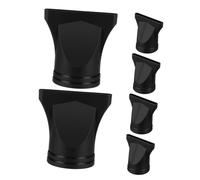 PRETYZOOM 6 pièces Set de Embouts pour Sèche-cheveux Plastique Noir Diffuseur et Buse de Précision pour Séchage Rapide et Coiffage Polyvalent Compatible avec Sèche-cheveux