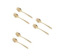 PRETYZOOM 6 Pièces Vole De Table à Double Usage En Acier Inoxydable Cuillère à Ramen Cuillère à Nouilles En Acier Inoxydable Couverts à Salade Spork Utilitaire Polyvalent Doré