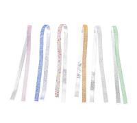 PRETYZOOM 6 rouleaux Rubans Adhésifs Décoratifs Strass Colorés Autocollants DIY pour Scrapbooking Carnets Emballages Cadeaux Forte Adhérence et Motifs Brillants