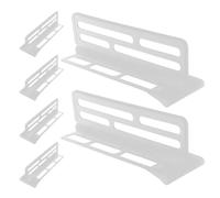 PRETYZOOM 6pcs Séparateurs pour Réfrigérateur en Plastique Blanc, Plaque de Séparation Robuste et Détachable, Facile à Installer, Organise et Empêche Le Glissement pour Usage Domestique