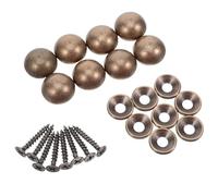 PRETYZOOM 8 Ensembles Visseries Décoratives Laiton Épais avec Caps Vis Auto-perceuses pour Meubles Portes Armoire Miroirs et Fenêtres Fixation et Esthétique