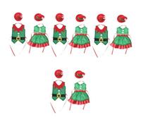 PRETYZOOM 8 Pcs Couverture De Bouteille De Vin Décor De Vin De Noël Toppers De Bouteille De Vin De Noël Chapeaux De Bouteille De Vin De Noël Décors De Bouteille De Noël Couvertures De