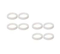 PRETYZOOM 8 Pièces Anneau Diffuseur pour Ampoule 56mm en Silicone Blanc | Diffusion par Chaleur, Structure à Large Bord, Stable et Légère, pour Bureau et Coin Lecture