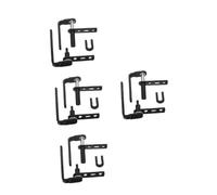 PRETYZOOM 8 Pièces charnière de porte remplacement d'acier inoxydable matériel de fermeture automatique Saloon Door Gravity charnière matériel de porte auto-fermé Noir
